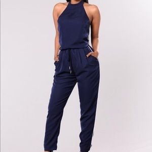 Backless Navy Blue jumpsuit